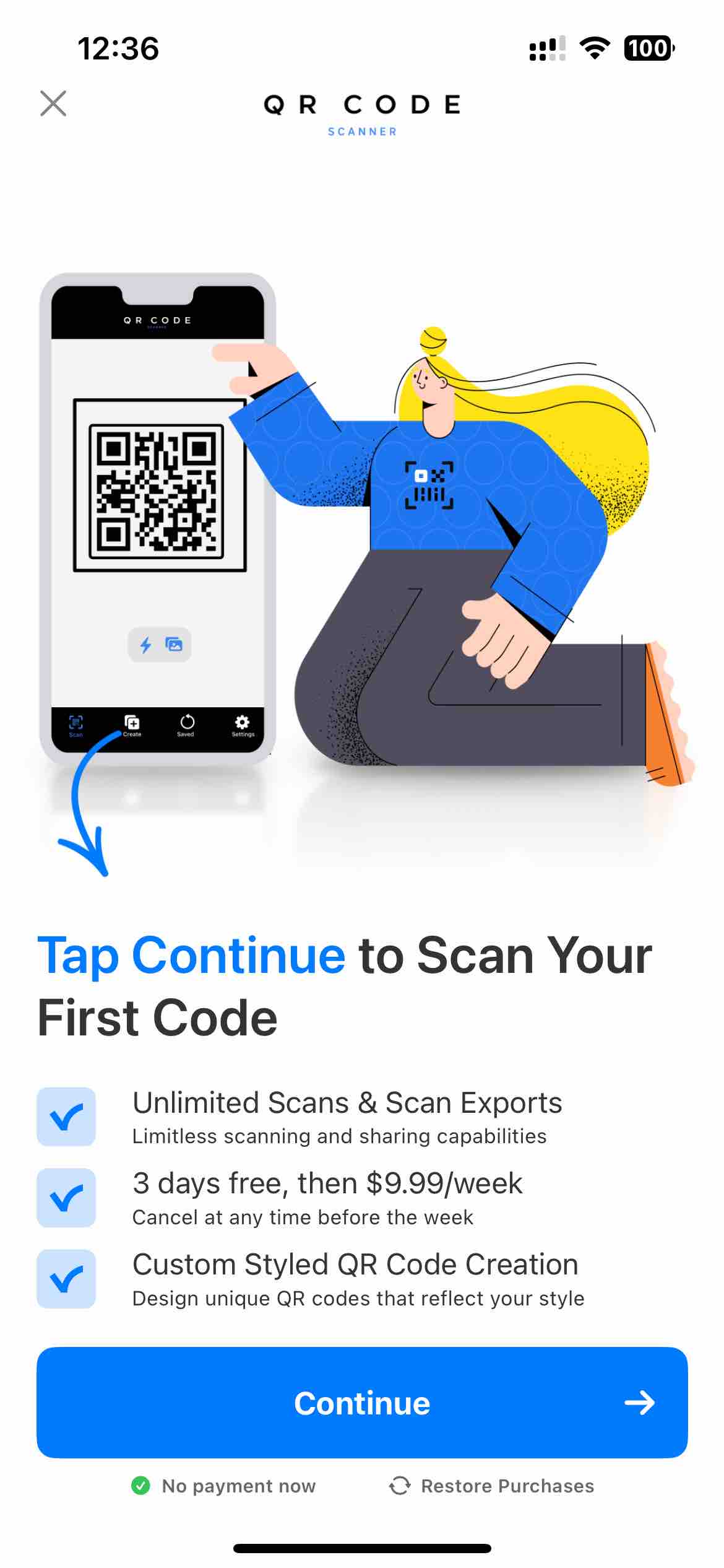 Scan QR Code.
