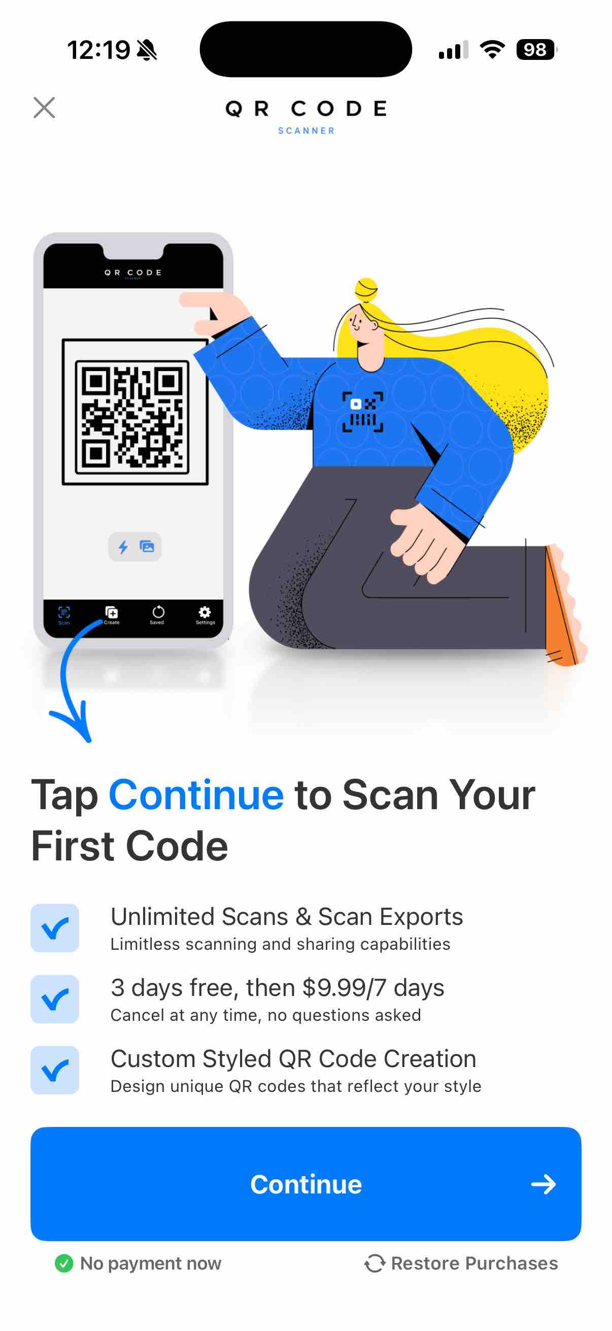 Scan QR Code.