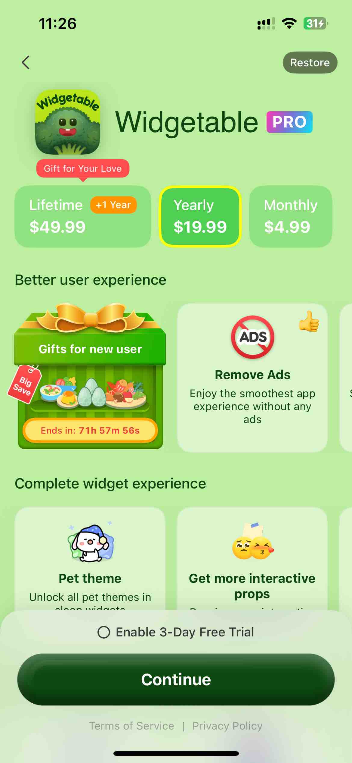 Widgetable: Besties & Couples