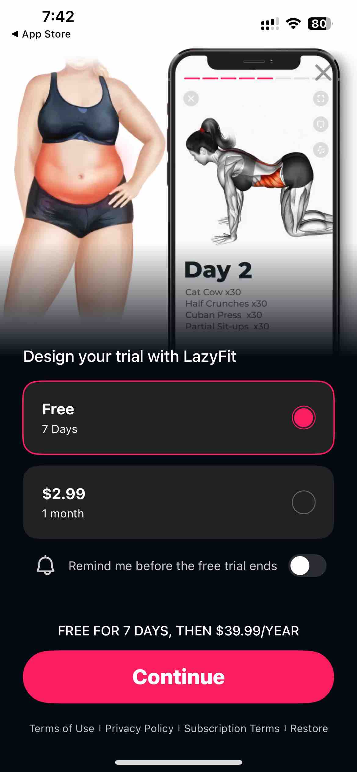 LazyFit: Home Workout Planner
