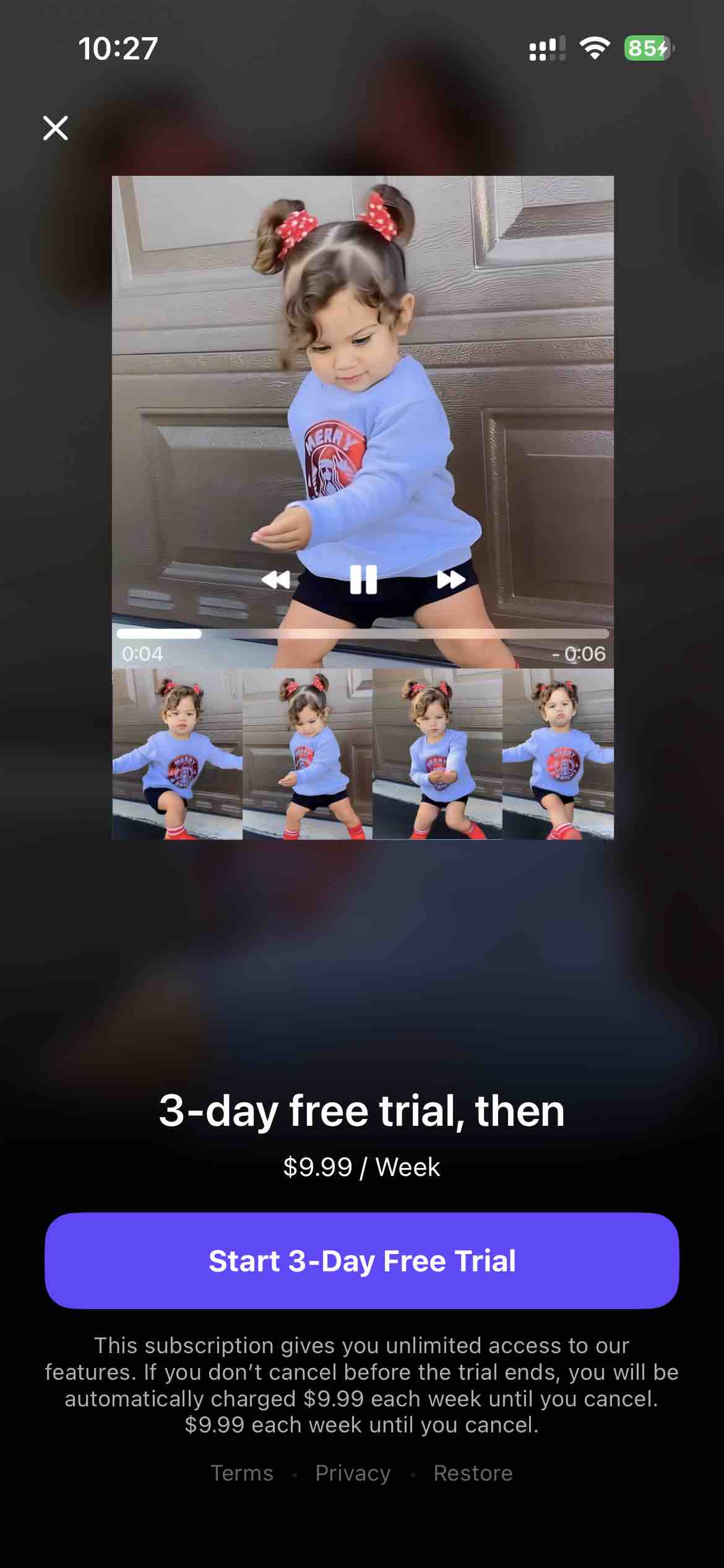 Cosplay: Future Baby Generator