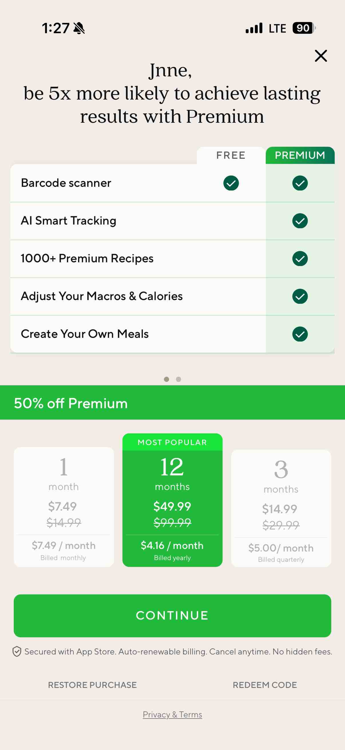 Lifesum Food & Calorie Tracker