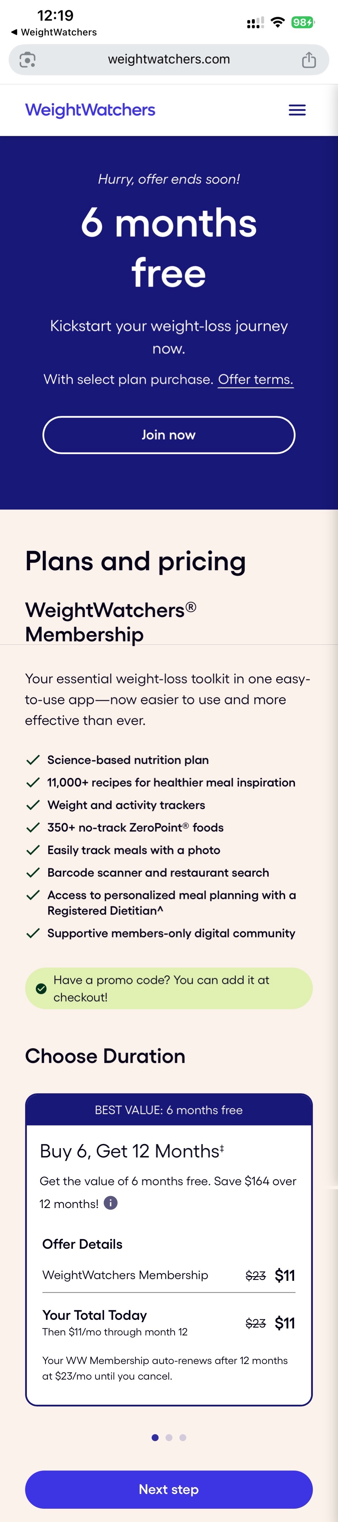 WeightWatchers Program