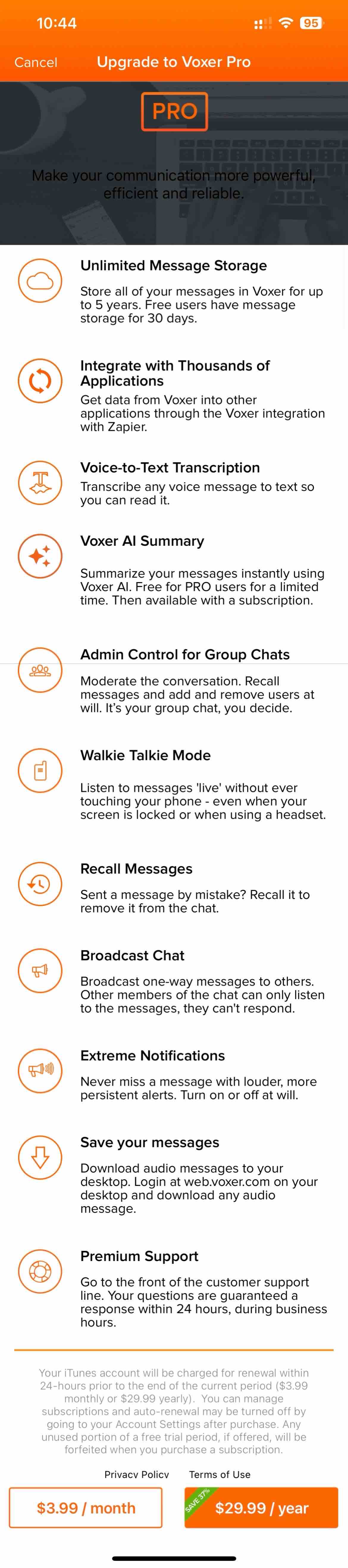 Voxer Walkie Talkie Messenger