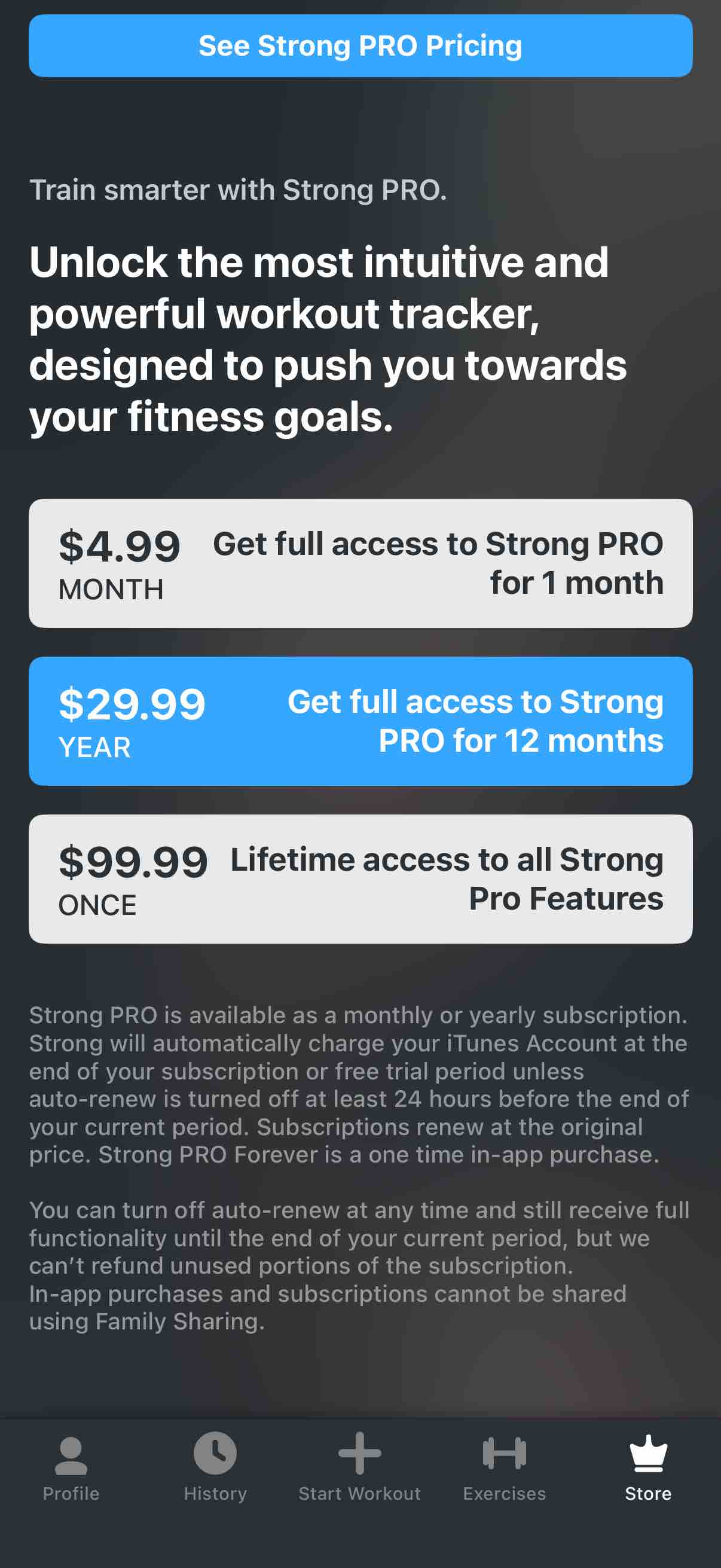 Strong Workout Tracker Gym Log