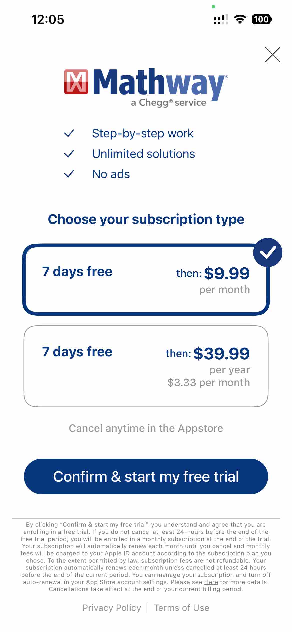 Mathway: Math Problem Solver