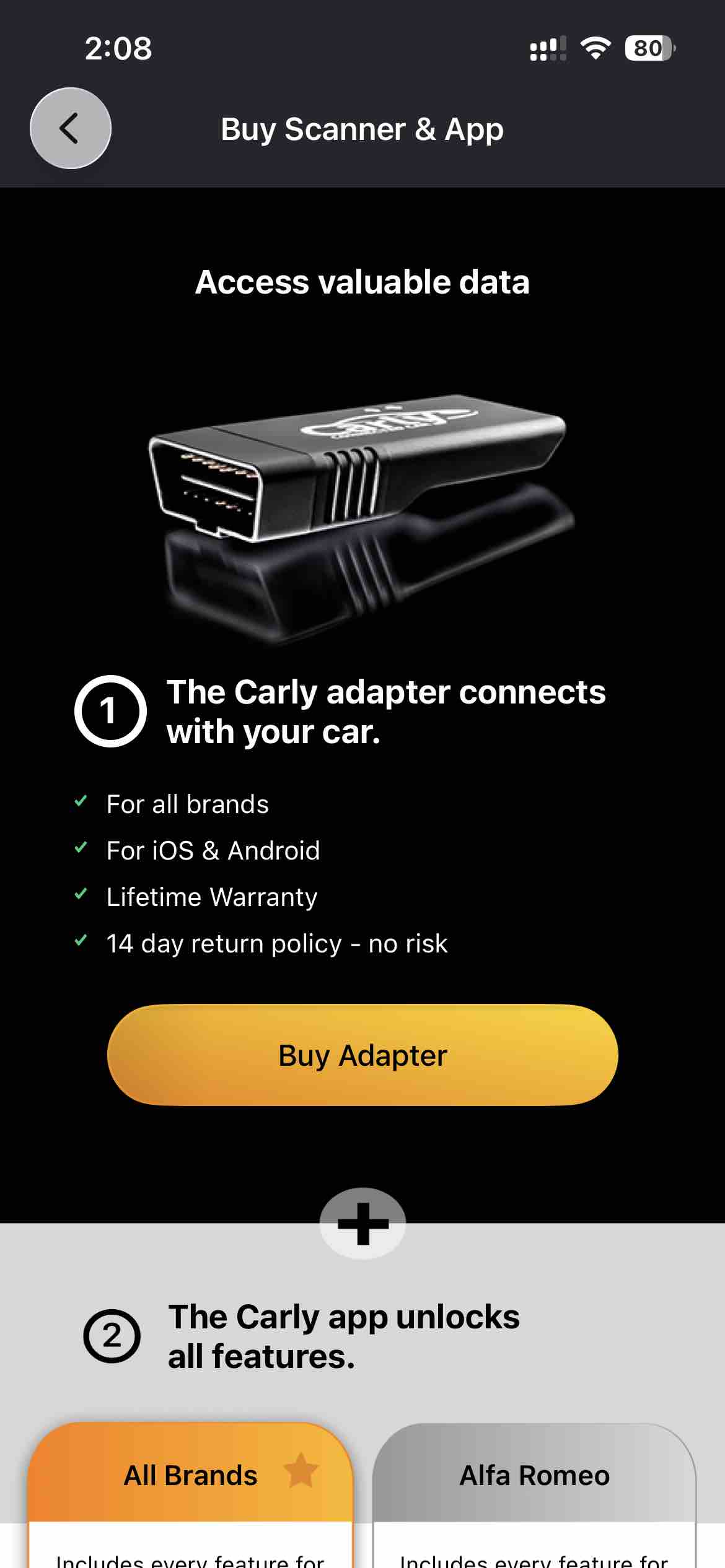 Carly — OBD2 car scanner