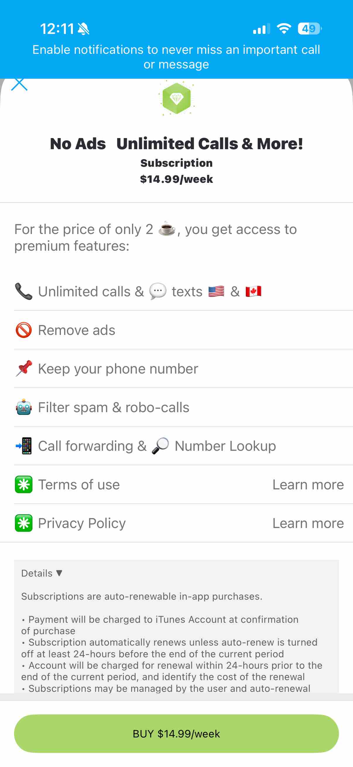 Text Me - Phone Call + Texting