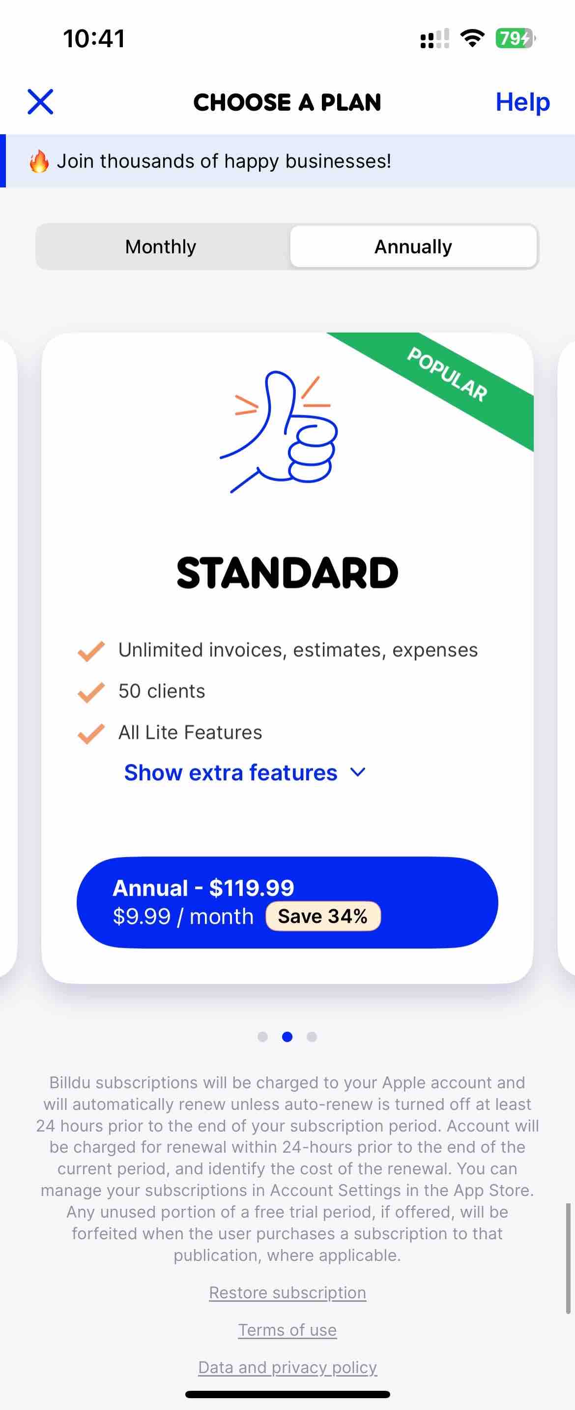 Invoice Maker, Estimate Billdu