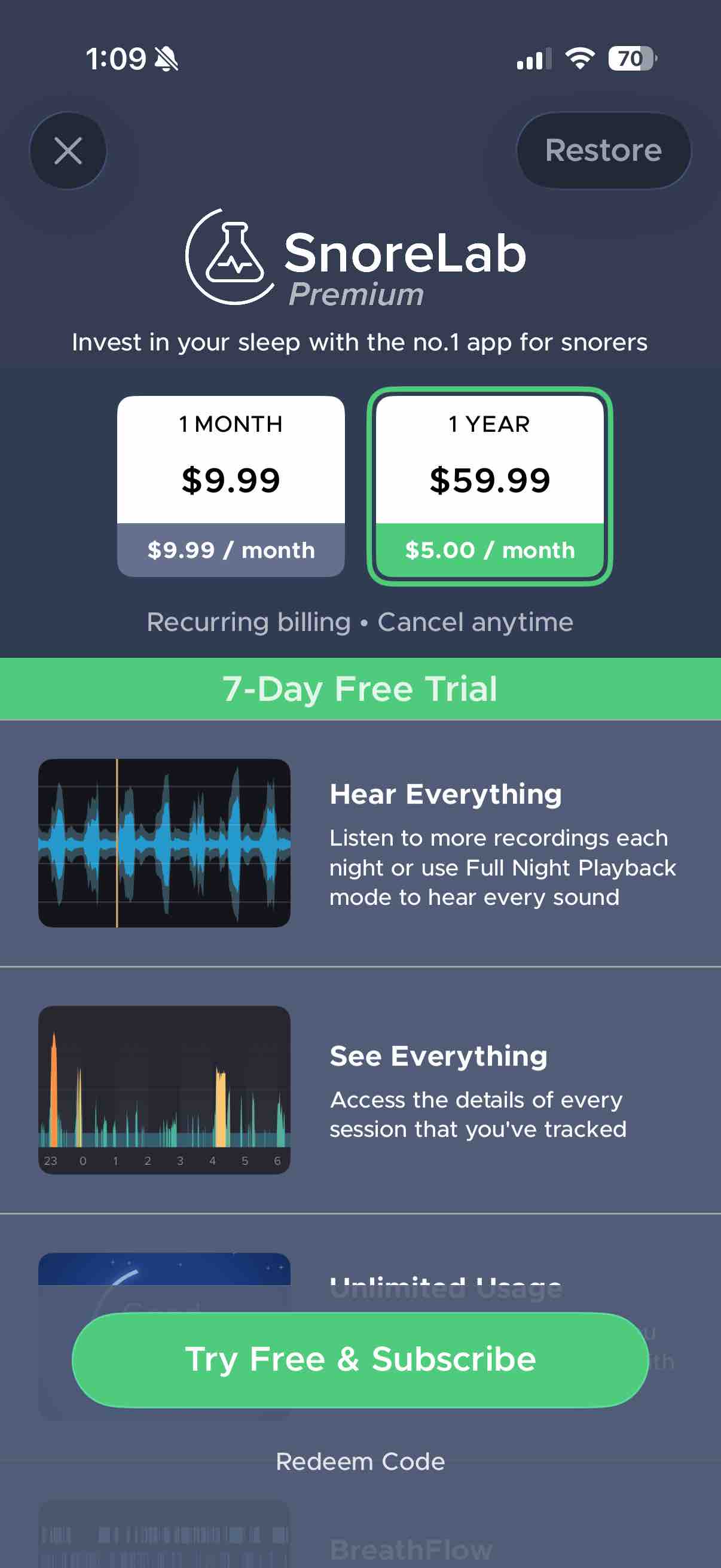 SnoreLab : Record Your Snoring