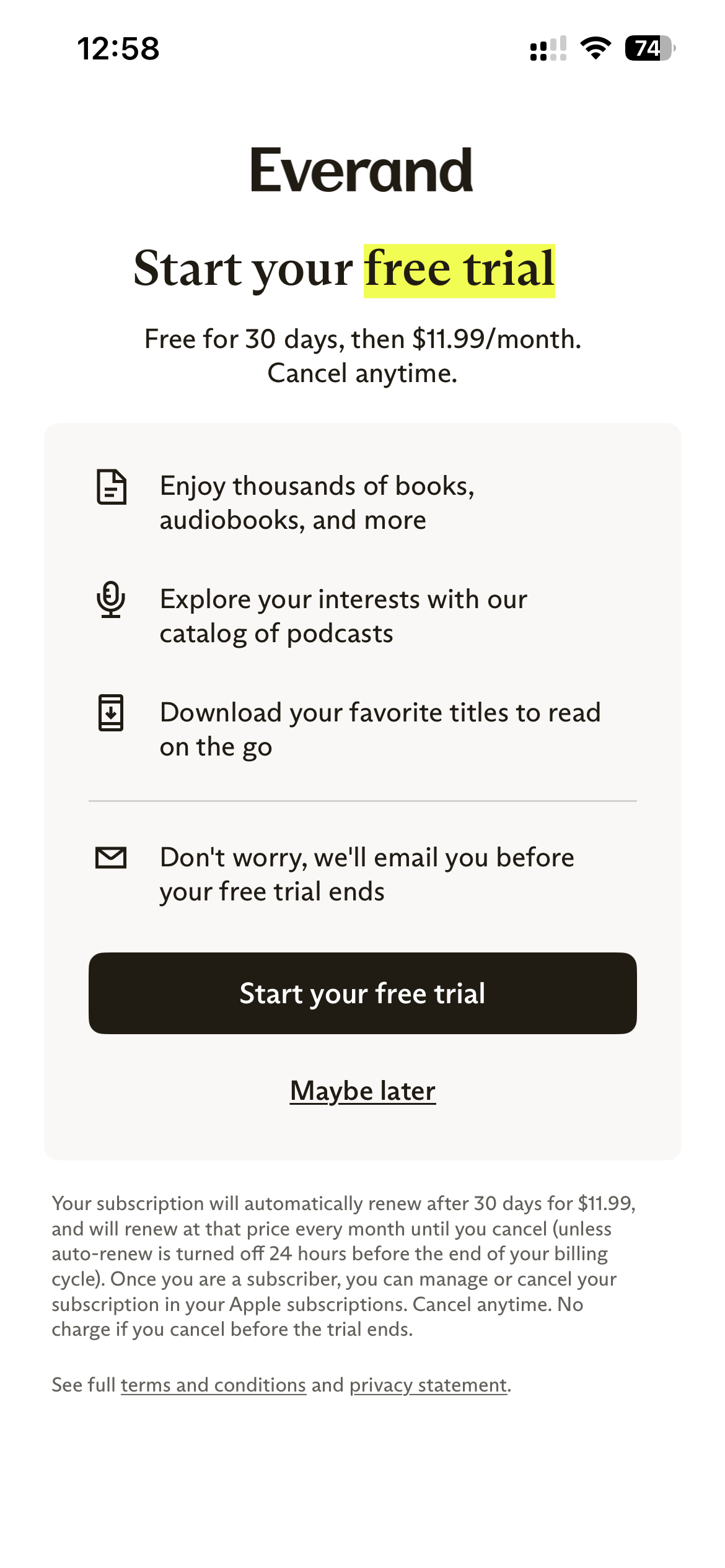 Everand: Audiobooks & Ebooks