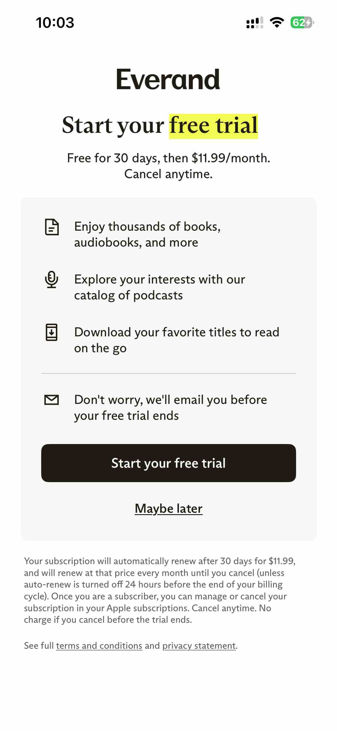 Everand: Audiobooks & Ebooks