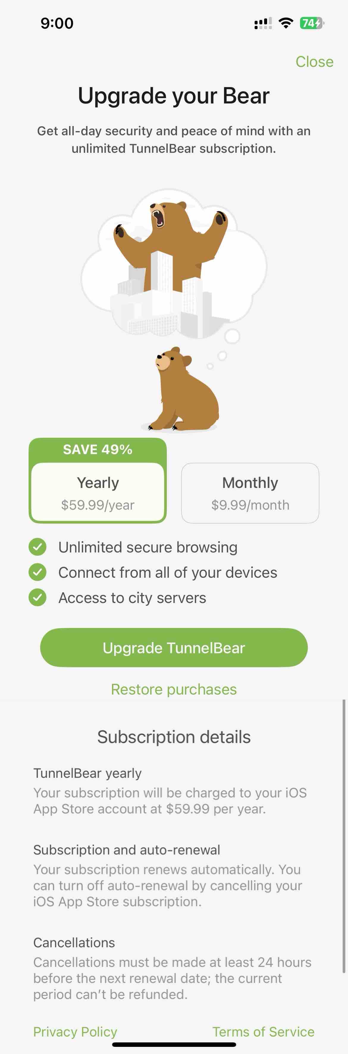 TunnelBear: Secure VPN & Wifi