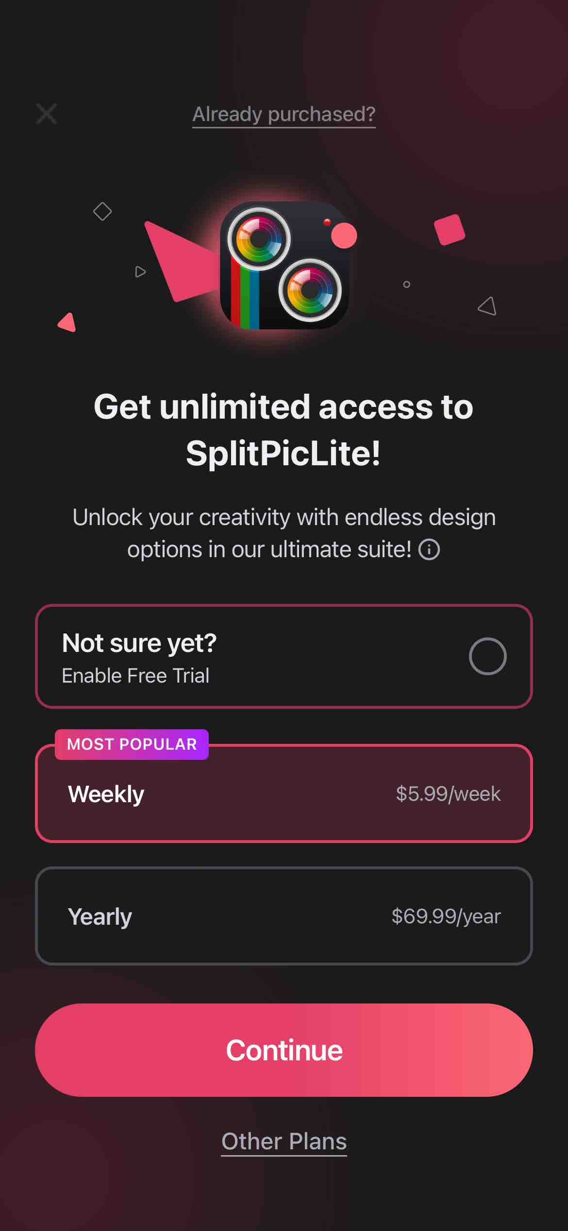 Split Pic Collage Maker Layout