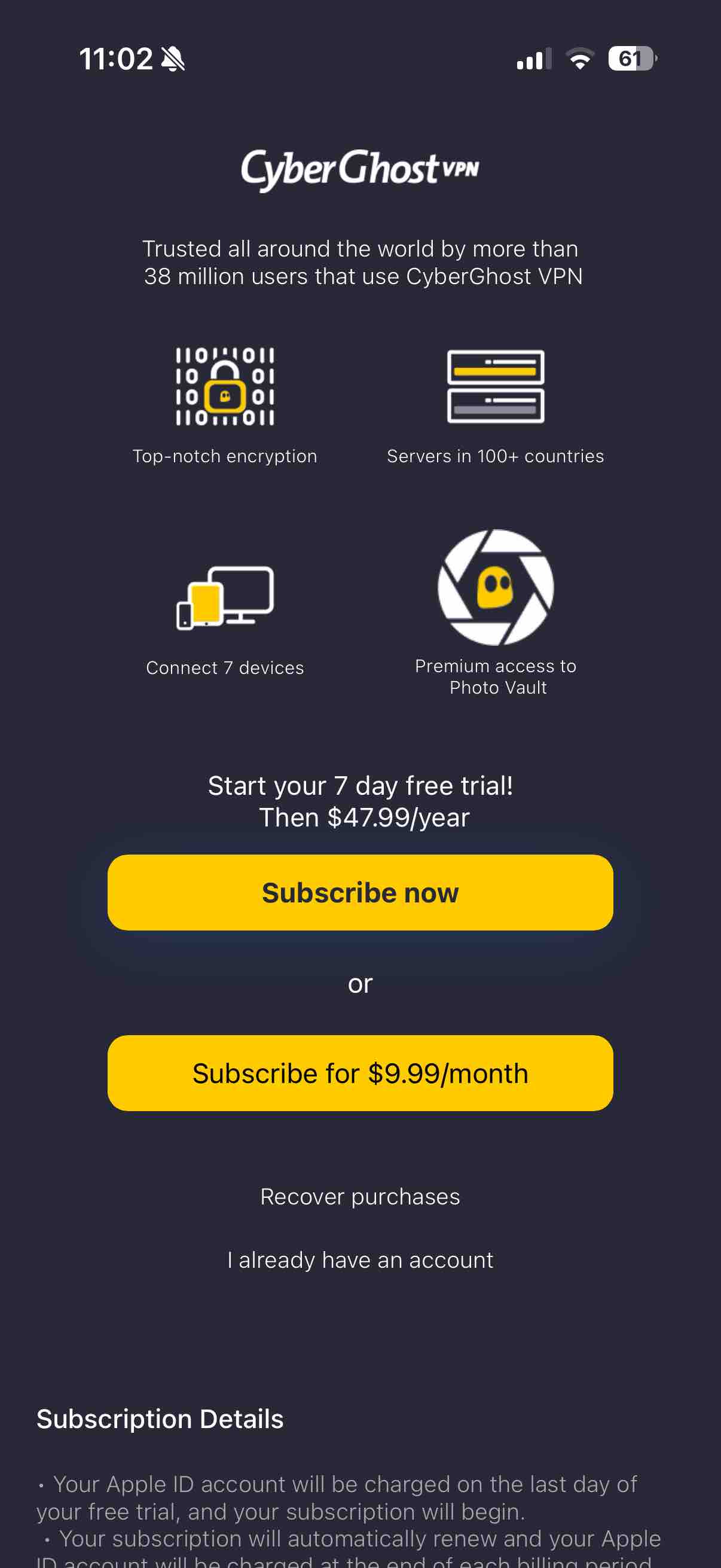 CyberGhost: Safe & Private VPN