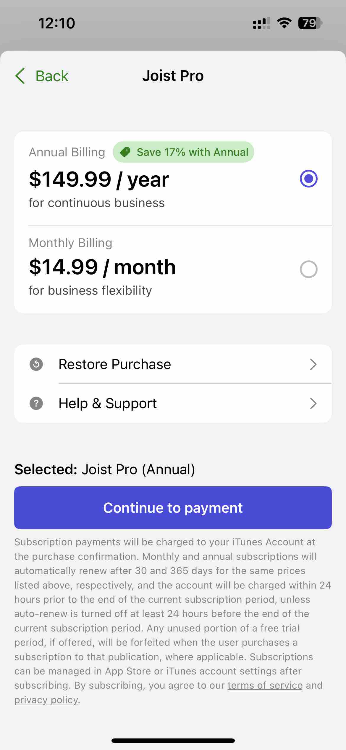 Joist App for Contractors