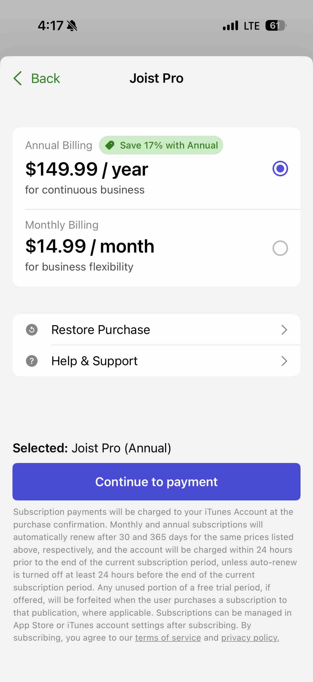 Joist App for Contractors