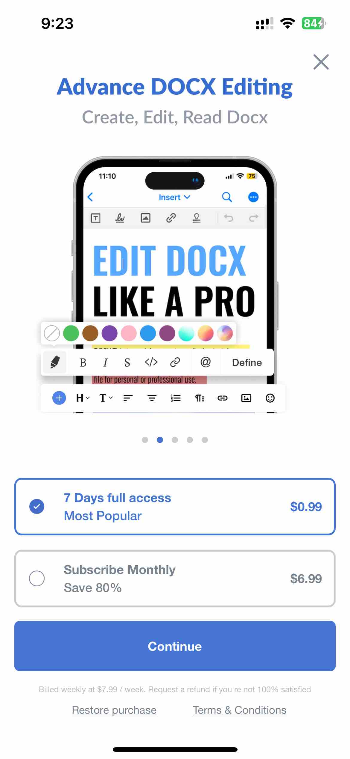 Office Word:Edit Word Document