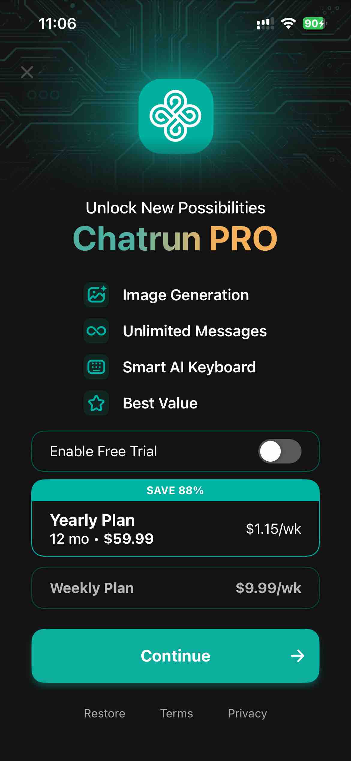 AI Chatbot App with Chat