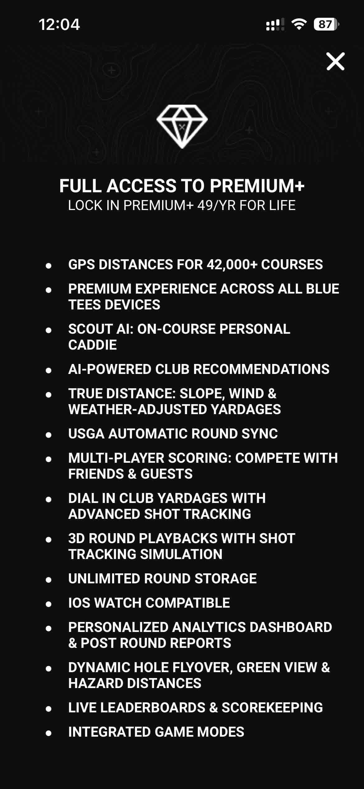 Blue Tees GAME: AI Golf GPS