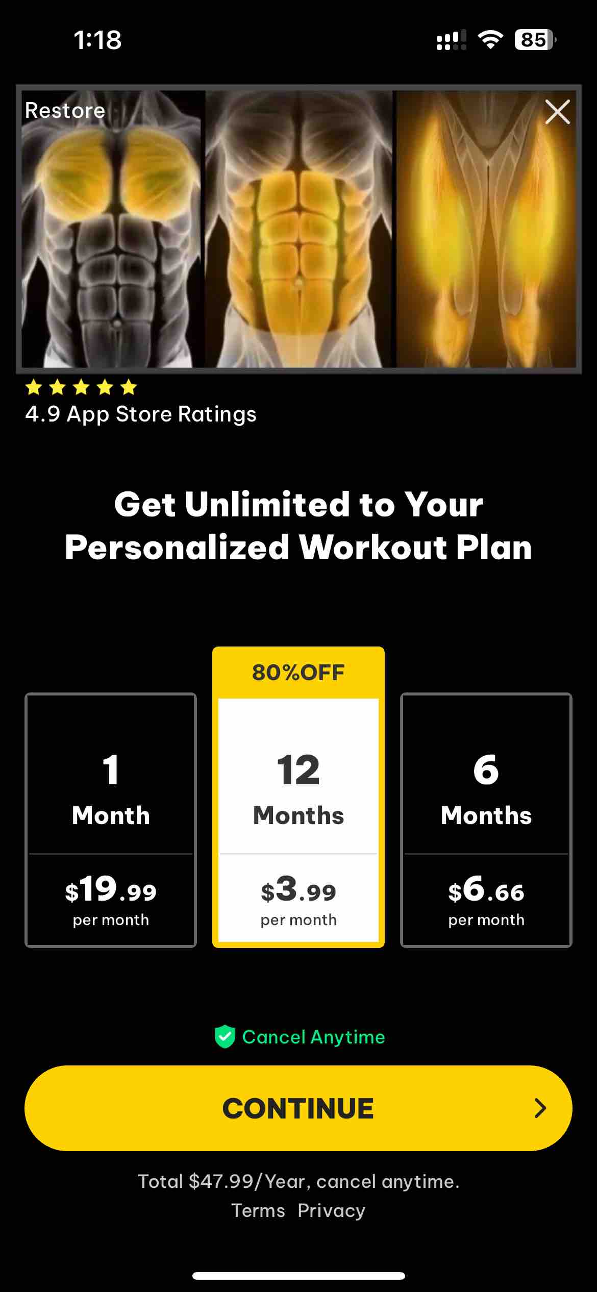 Muscle Monster Workout Planner