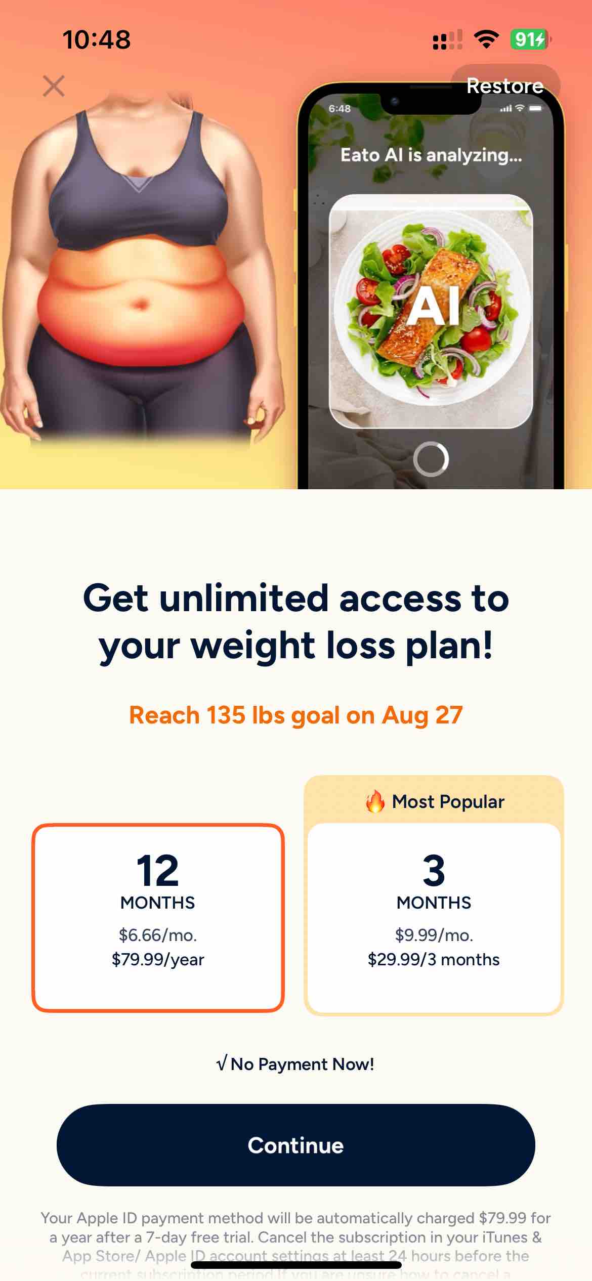 Eato®: Calorie Counter