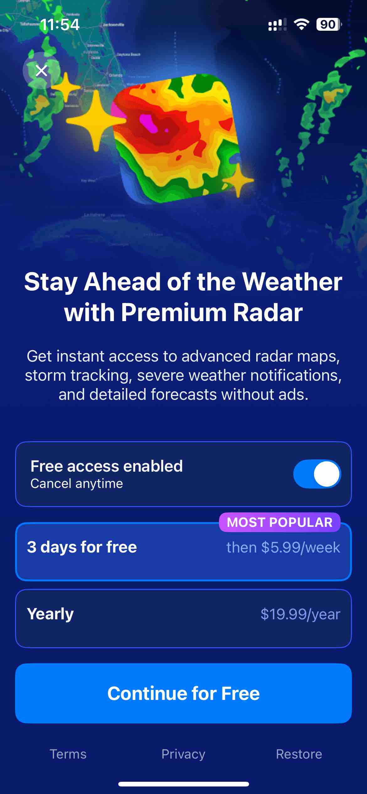 Weather Radar - NOAA + Channel