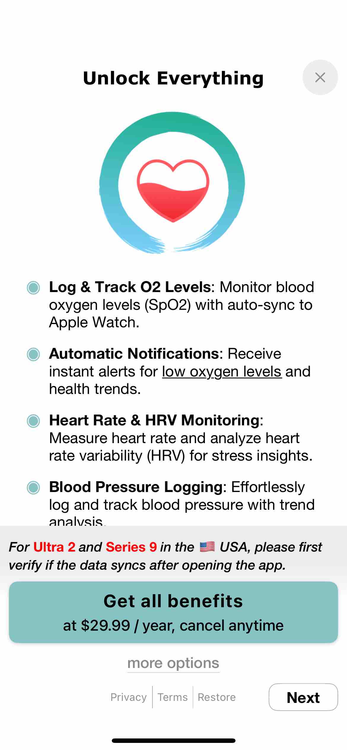 Blood Oxygen App- Watch