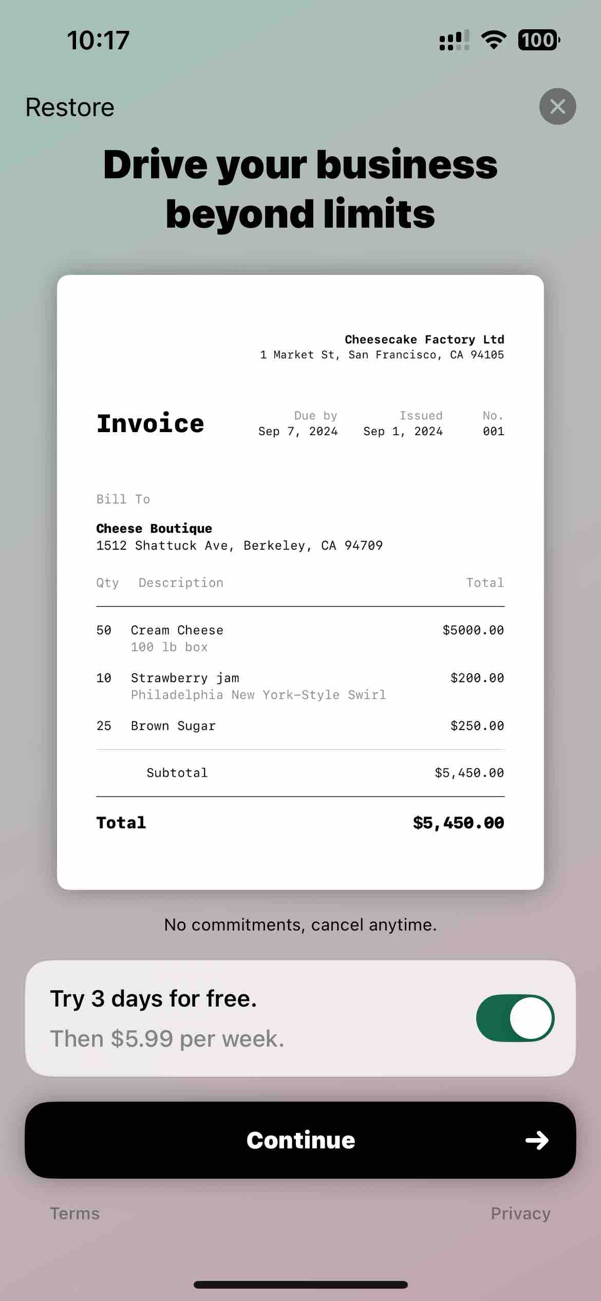 Invoice Maker for Contractors