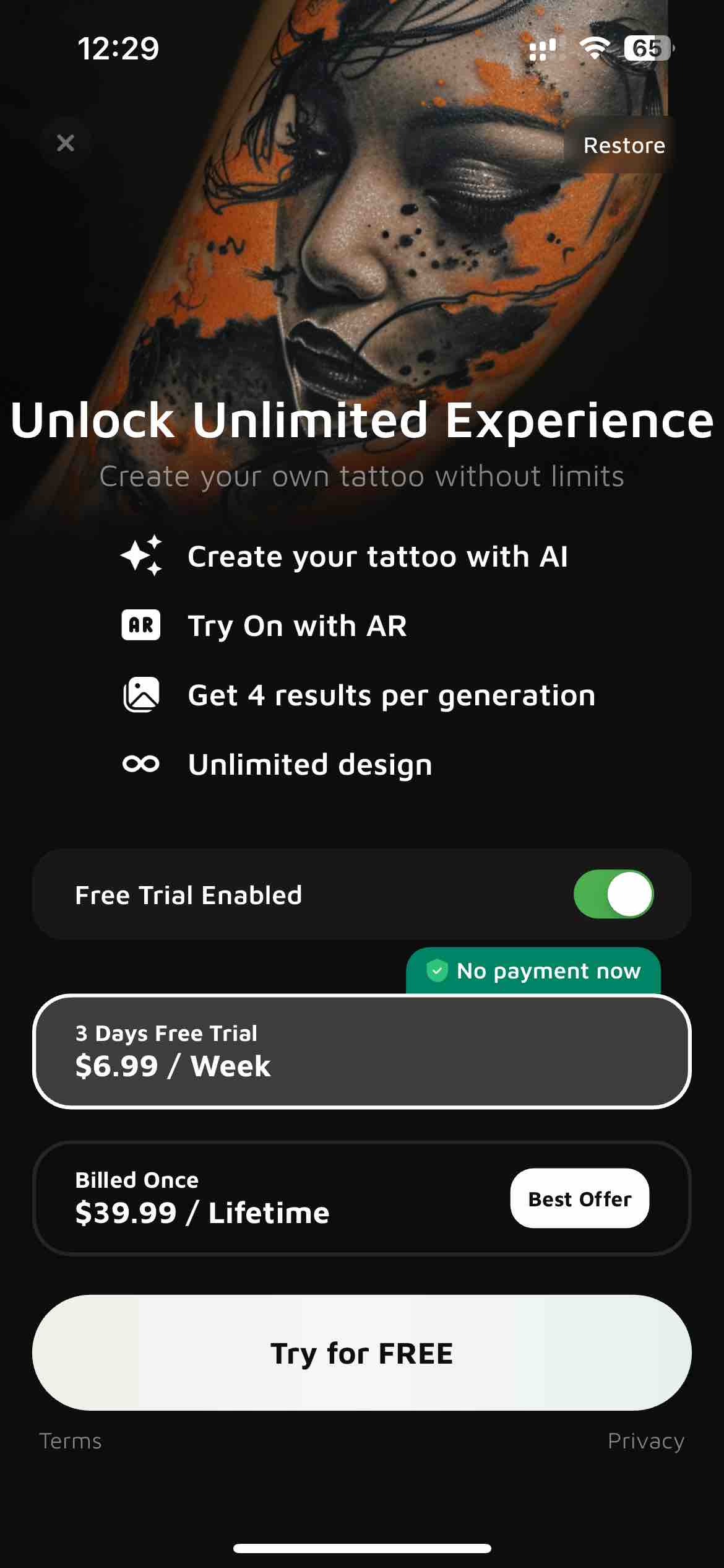 AI Tattoo Maker & Generator