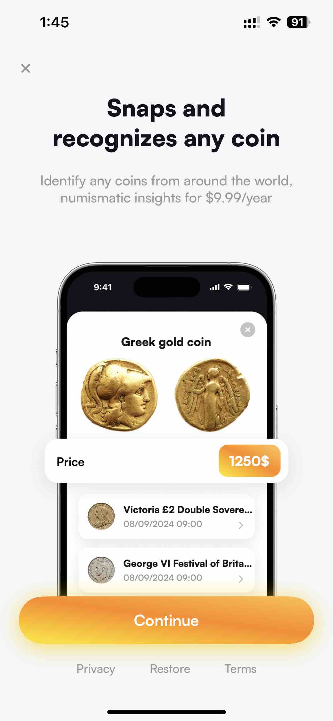 Coin Identifier, Value Scanner