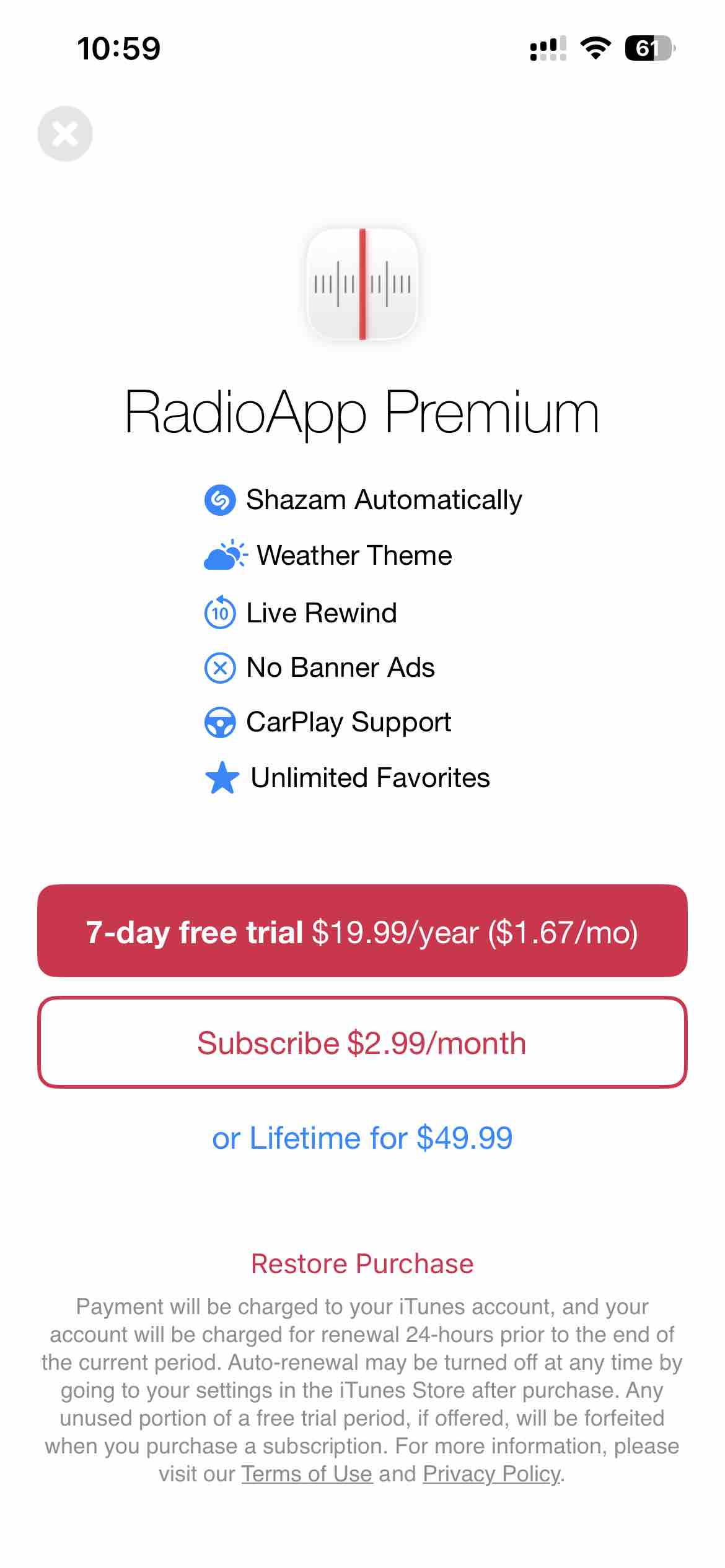RadioApp - A Simple Radio App