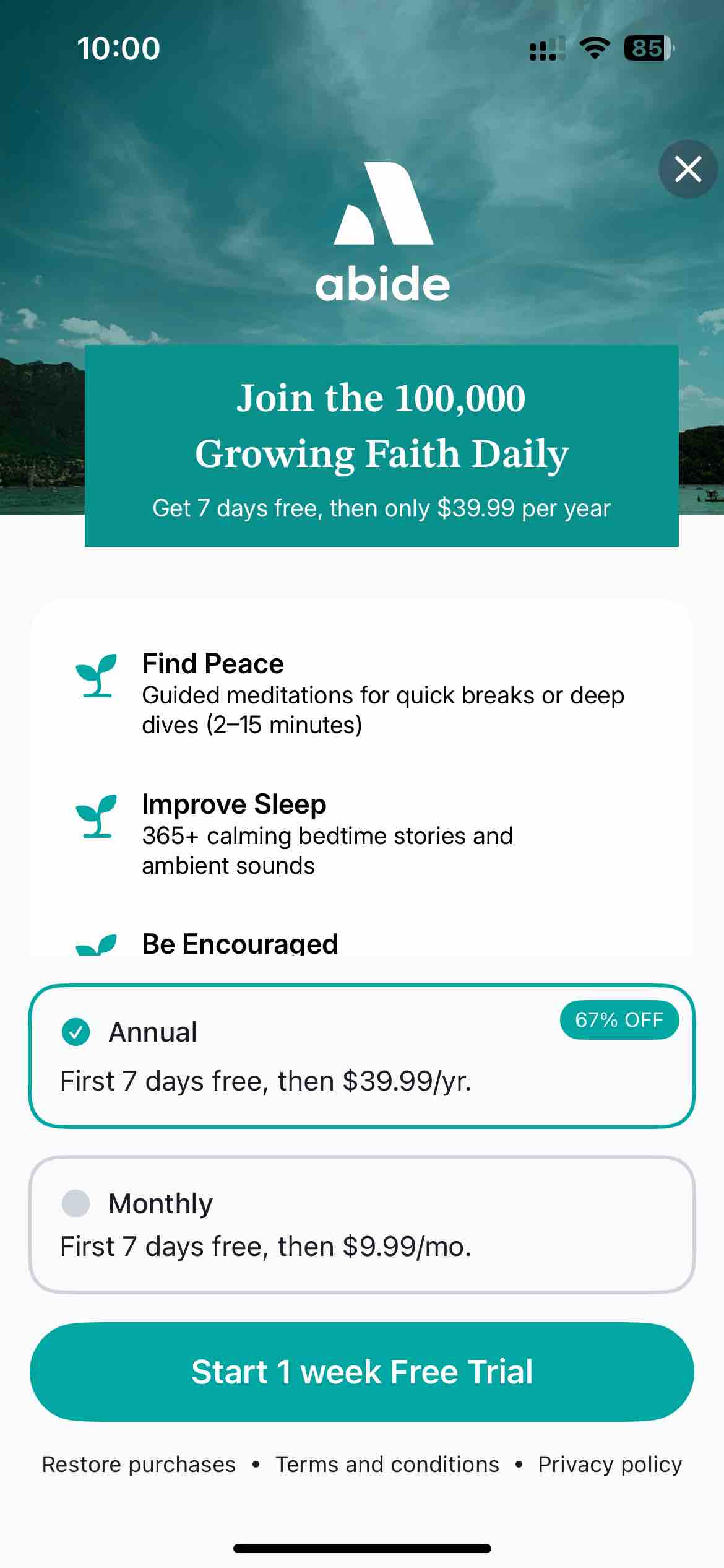 Abide - Bible Meditation Sleep