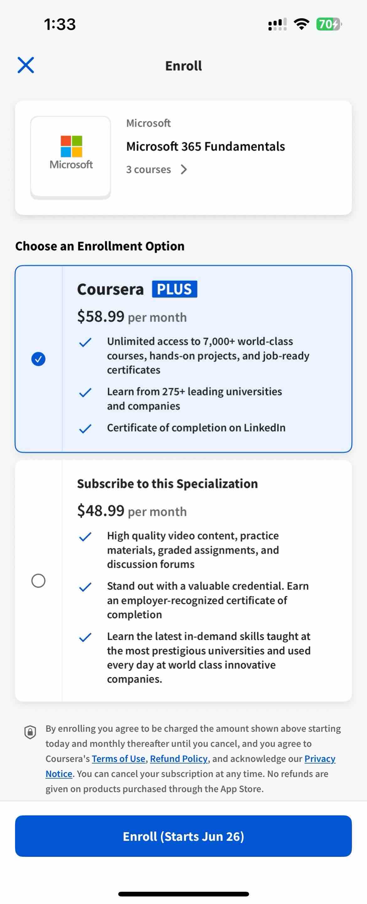 Coursera: Grow your career
