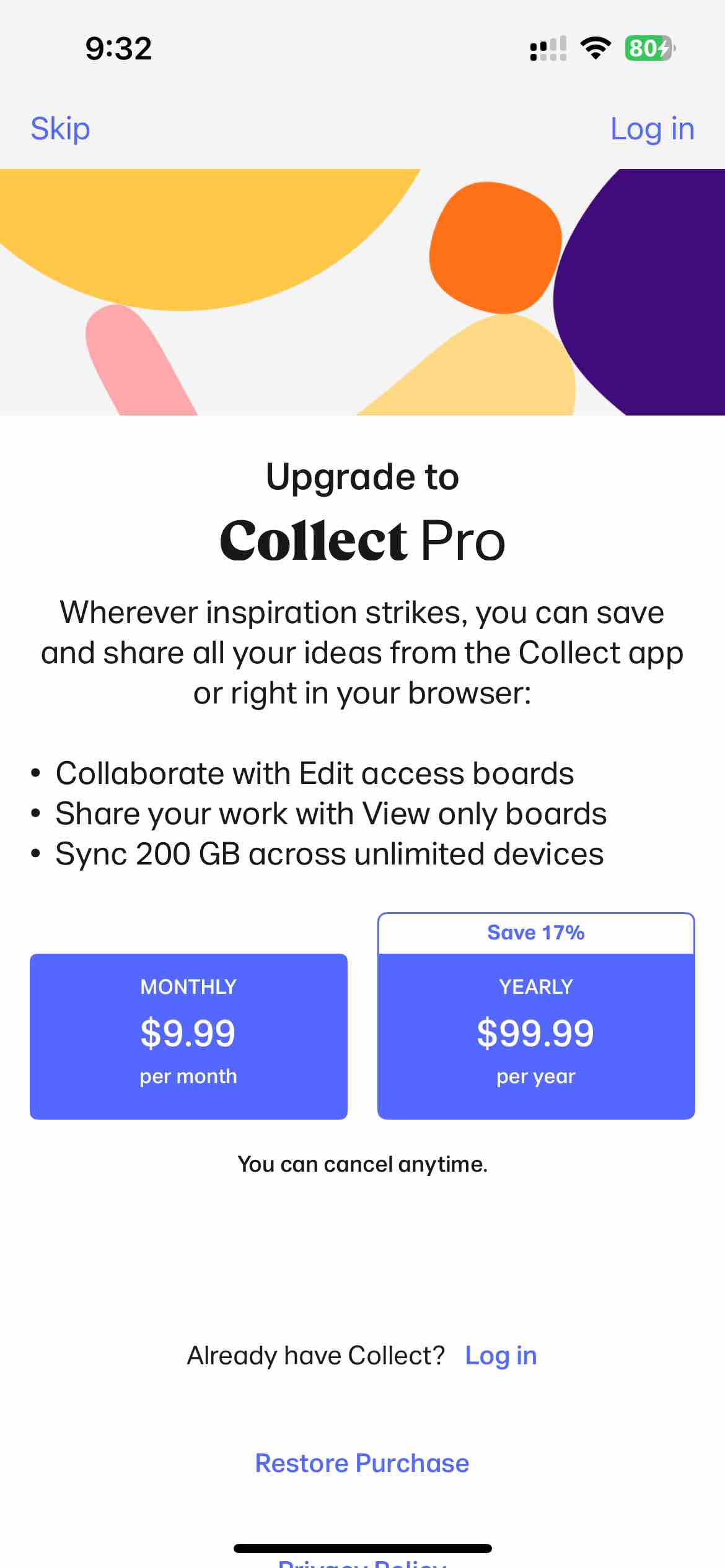 Collect by WeTransfer