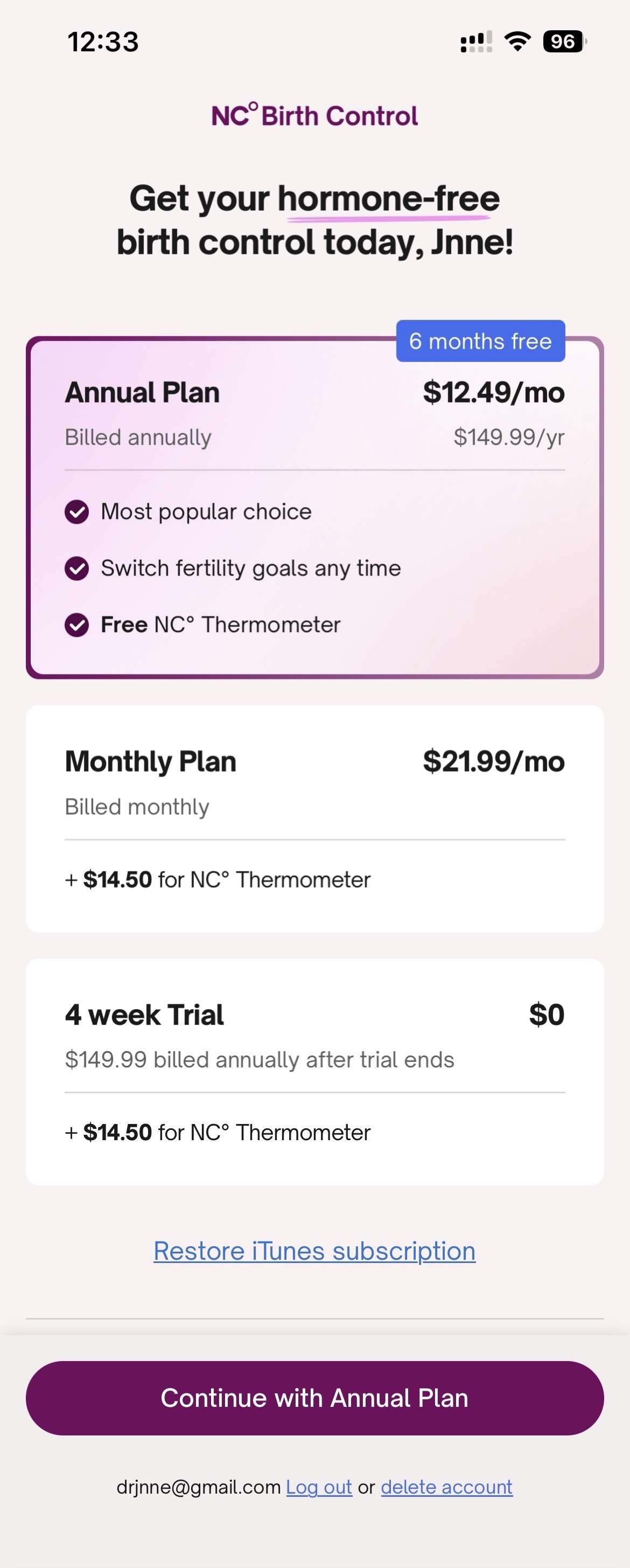 Natural Cycles: Birth Control