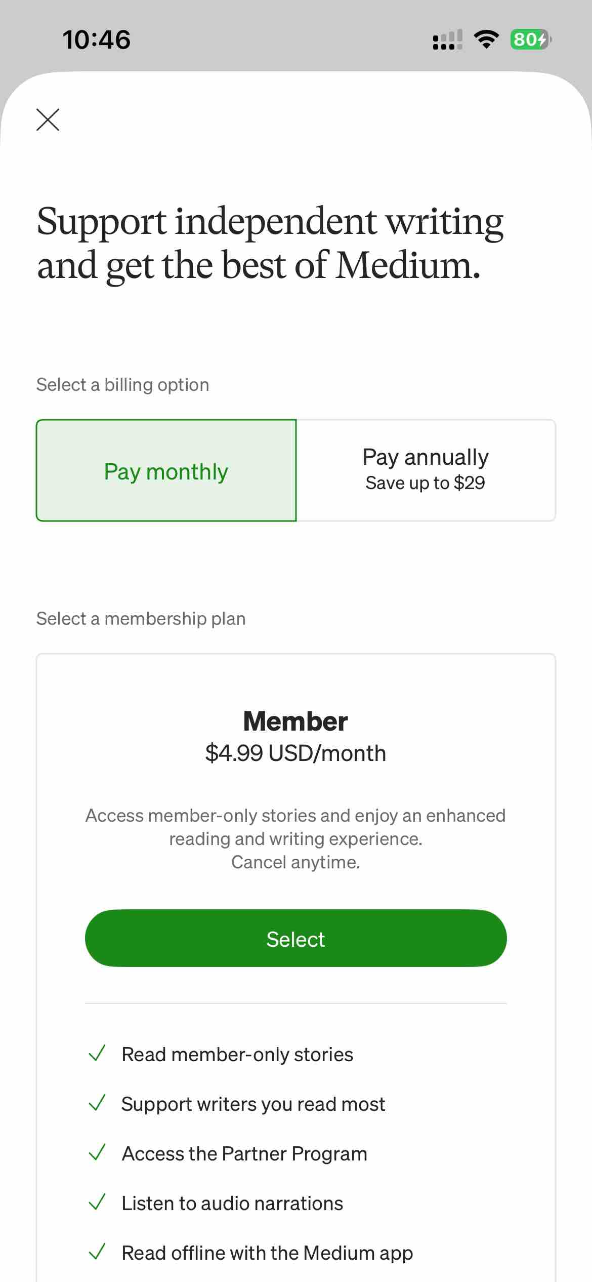 Medium: Read & Write Stories