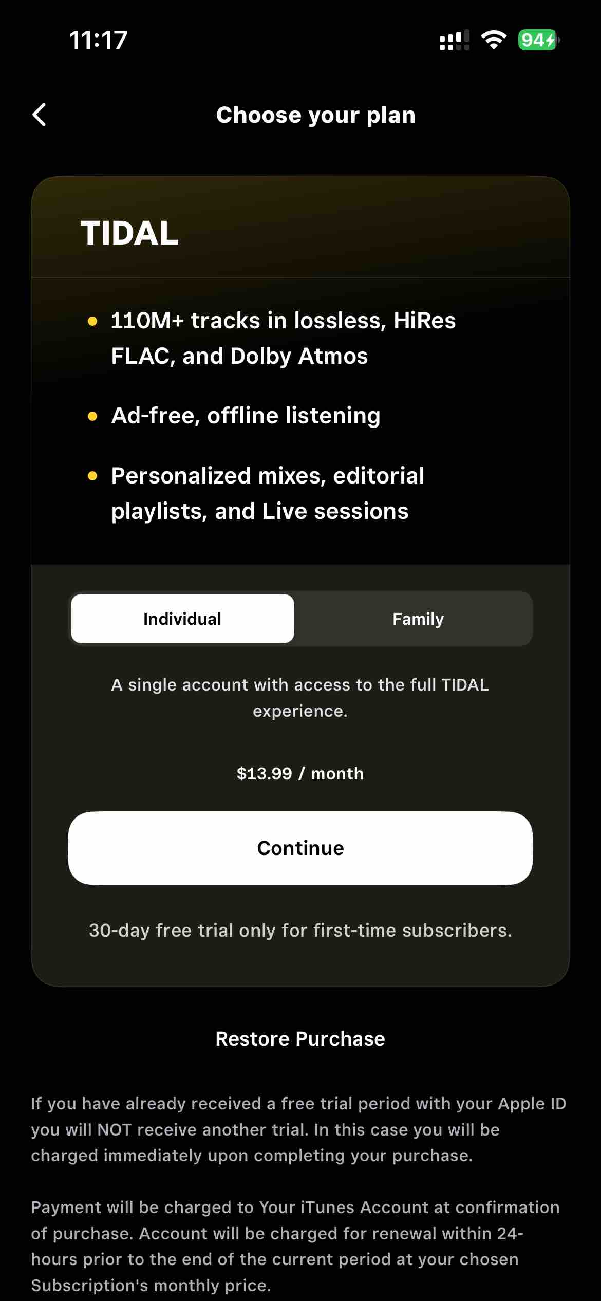 TIDAL Music: HiFi Sound