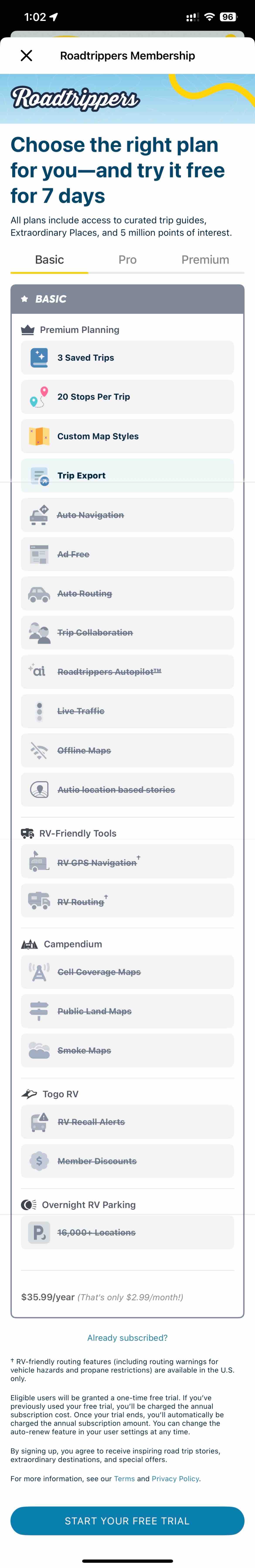 Roadtrippers - Trip Planner