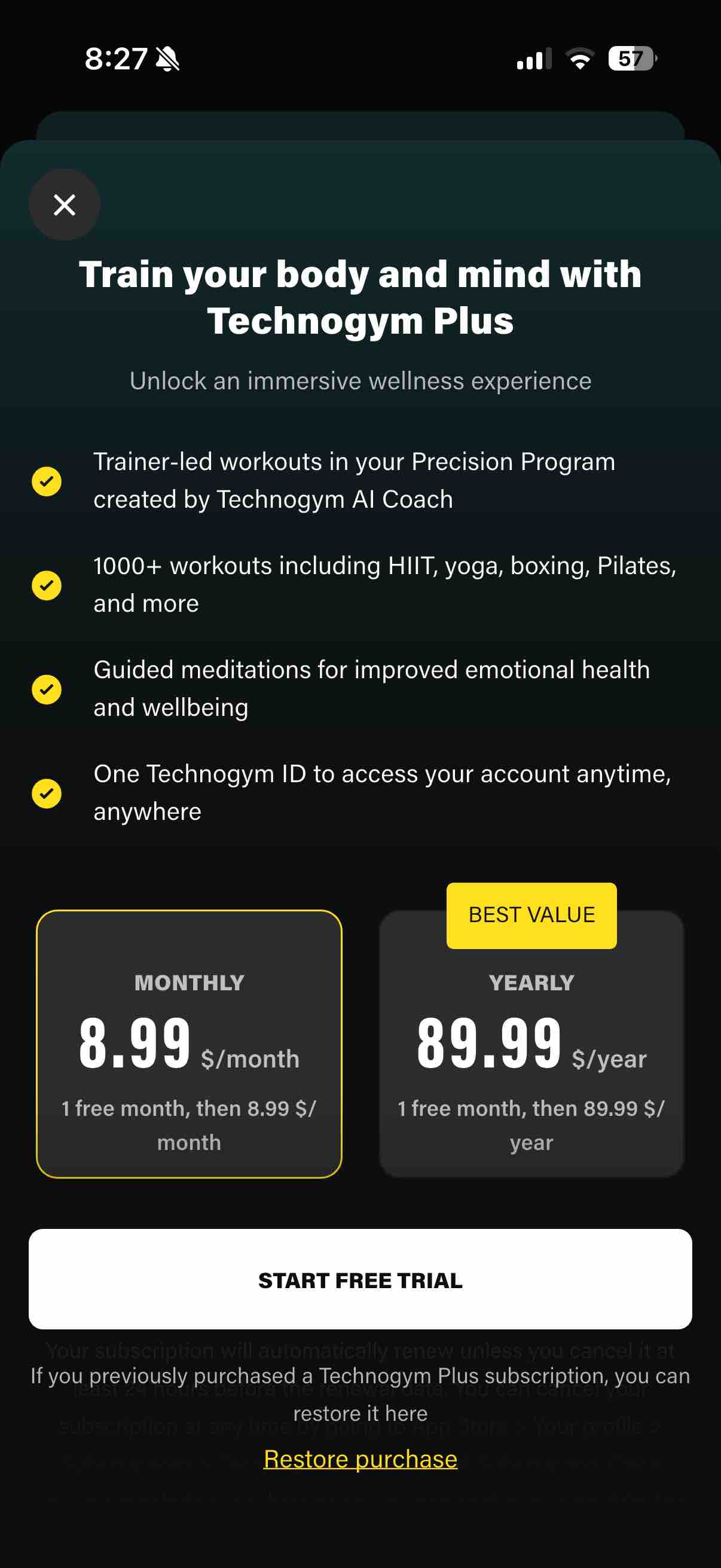 Technogym: Training & Gym app