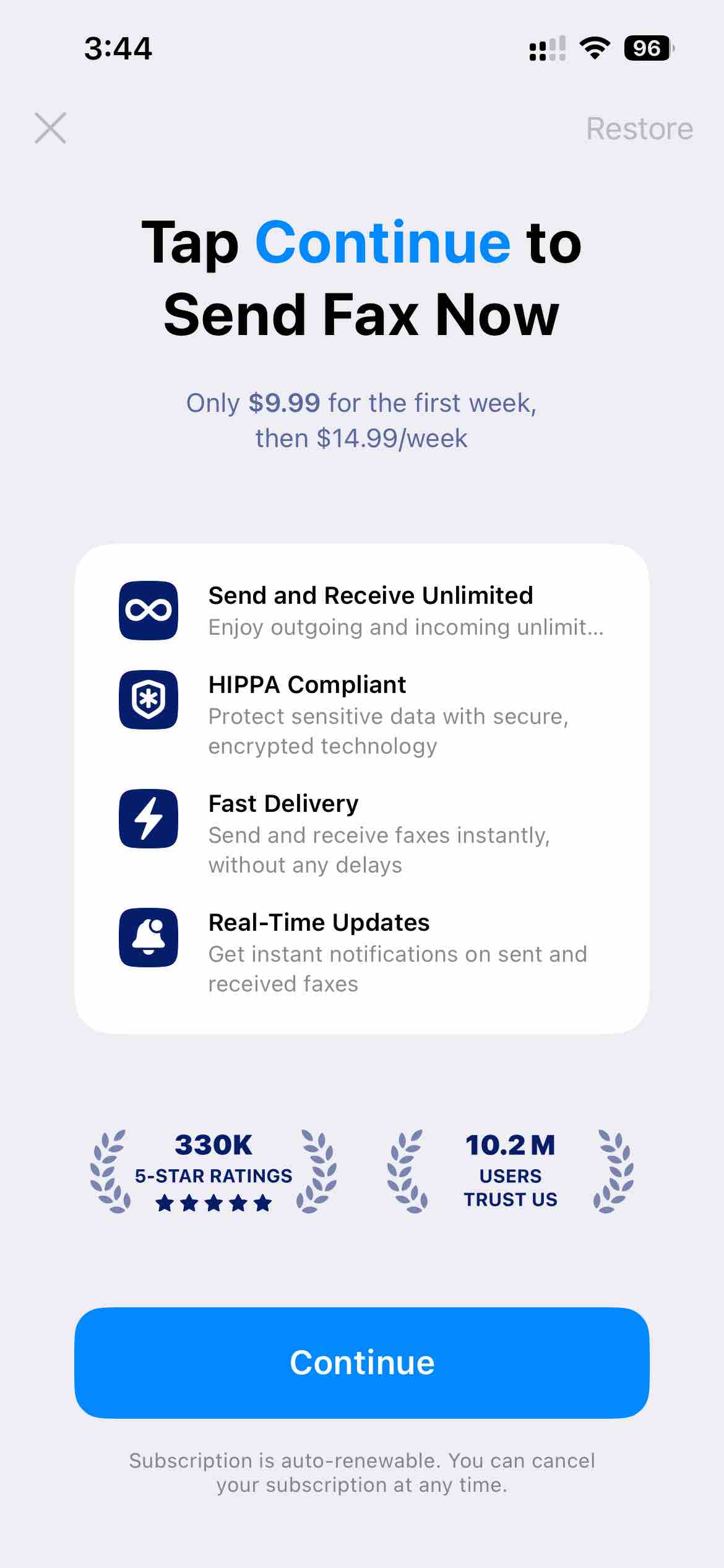 FAX from iPhone: Send Doc App